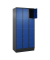 Schließfachschrank Classic PLUS enzianblau, schwarzgrau 080020-304 S10038, 4 Schließfächer 90,0 x 50,0 x 185,0 cm