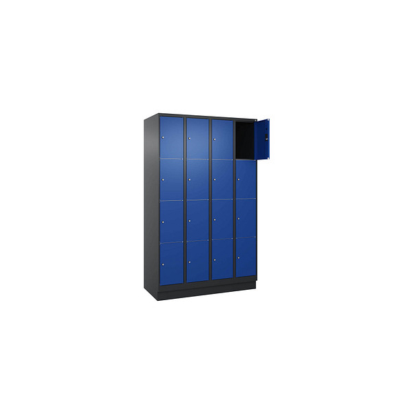 4068427433432 - Schließfachschrank Classic PLUS enzianblau schwarzgrau 080020-404 S10034 16 Schließfächer 1200 x 500 x 1850 cm 406842743343 4068427433432 - Schließfachschrank Classic PLUS enzianblau schwarzgrau 080020-404 S10034 16 Schließfächer 1200 x 500 x 1850 cm 406842743343