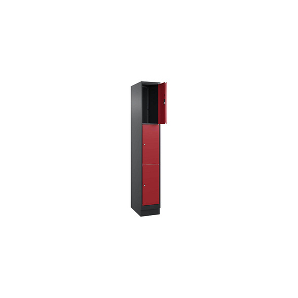 4068427434408 - Schließfachschrank Classic PLUS rubinrot schwarzgrau 080020-103 S10025 3 Schließfächer 300 x 500 x 1950 cm 4068427434408 CP 4068427434408 - Schließfachschrank Classic PLUS rubinrot schwarzgrau 080020-103 S10025 3 Schließfächer 300 x 500 x 1950 cm 4068427434408 CP