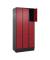 Schließfachschrank Classic PLUS rubinrot, schwarzgrau 080020-303 S10031, 9 Schließfächer 90,0 x 50,0 x 195,0 cm