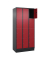 Schließfachschrank Classic PLUS rubinrot, schwarzgrau 080020-304 S10039, 4 Schließfächer 90,0 x 50,0 x 185,0 cm