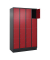 Schließfachschrank Classic PLUS rubinrot, schwarzgrau 080020-404 S10035, 16 Schließfächer 120,0 x 50,0 x 185,0 cm