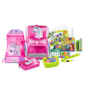 Schulranzen-Set ERGONOMIC FLEXI Kunstfaser pink