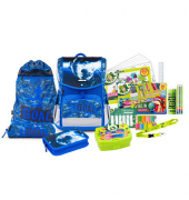 Schulranzen-Set ERGONOMIC FLEXI Kunstfaser blau