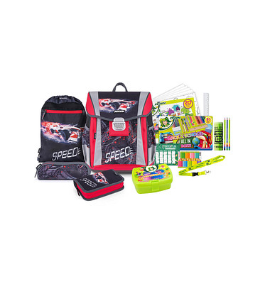 Schulranzen-Set Classic Formula Kunstfaser schwarzrot