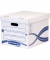 Archivbox Basic Standard 4460801, weiß/blau, Recyclingkarton