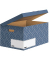 Archivbox Bankers Box Décor Serie 4484101, schieferblau/weiß, innen 36,5x29,3x56,8cm, Karton