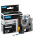 Rhino Schriftband 622289 12mm x 5,5m schwarz/transparent laminiert stark selbstklebend