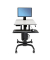 Computertisch WorkFit-C Single LD, höhenverstellbar 100,1-163,6cm (H), 61x58cm (BxT), rechteckig, grau / grau/schwarz
