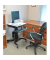 Computertisch WorkFit-C Single LD, höhenverstellbar 100,1-163,6cm (H), 61x58cm (BxT), rechteckig, grau / grau/schwarz
