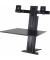 Sitz-Steh-Schreibtischaufsatz WorkFit-SR Dual 33-407-085, für 1-2 Monitore, 75cm breit, höhenverstellbar, zerlegt, schwarz