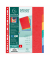 Kartonregister 2406E, 6-teilig blanko, A4+, 225 g/m², farbige Taben, 6-teilig