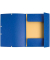 Eckspannmappe 55402E, A4 blau Karton 355g, mit 3 Einschlagklappen