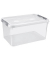 Aufbewahrungsbox HANDY 240679, 50 Liter mit Deckel, außen 600x400x290mm, Kunststoff transparent