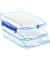Briefablage Ice 1014720741 A4 / C4 blau-transparent Kunststoff stapelbar
