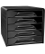 Schubladenbox Smoove schwarz DIN A4 mit 5