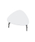 Beistelltisch LAZY, 45cm (H), 60,5x50cm (BxT), Trapezform, wei&szlig; / schwarz