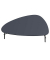 Beistelltisch LAZY TBL93.01.01, 40cm (H), 93x50cm (BxT), Trapezform, schwarz / schwarz