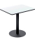 Bistrotisch MEZZO, 75cm (H), 80x60cm (BxT), rechteckig, wei&szlig; / schwarz