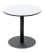 Bistrotisch MEZZO, 75cm (H), 80x80cm (BxT), rund, wei&szlig; / schwarz