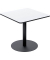Bistrotisch MEZZO, 75cm (H), 80x80cm (BxT), quadratisch, wei&szlig; / schwarz