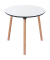 Bistrotisch PALOMBA, 75cm (H), 80x80cm (BxT), rund, wei&szlig; / buche