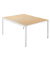 Doppelschreibtisch easyDesk B2P80X120.13.23, 75cm (H), 120x166cm (BxT), rechteckig, buche / weiß