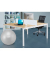 Doppelschreibtisch easyDesk B2P80X140.13.23, 75cm (H), 140x166cm (BxT), rechteckig, buche / weiß
