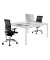 Doppelschreibtisch easyDesk B2P80X160.13.13, 75cm (H), 160x166cm (BxT), rechteckig, weiß / weiß