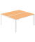 Doppelschreibtisch easyDesk B2P80X160.13.23, 75cm (H), 160x166cm (BxT), rechteckig, buche / weiß