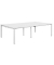 Doppelschreibtisch easyDesk B4P80X120.13.13, 75cm (H), 240x166cm (BxT), rechteckig, weiß / weiß