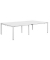 Doppelschreibtisch easyDesk B4P80X140.13.13, 75cm (H), 280x166cm (BxT), rechteckig, weiß / weiß