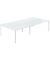 Doppelschreibtisch easyDesk B4P80X160.13.13, 75cm (H), 320x166cm (BxT), rechteckig, weiß / weiß