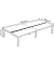 Doppelschreibtisch easyDesk B4P80X160.13.13, 75cm (H), 320x166cm (BxT), rechteckig, weiß / weiß