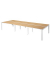 Doppelschreibtisch easyDesk B6P80X120.13.23, 75cm (H), 360x166cm (BxT), rechteckig, buche / weiß