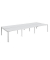 Doppelschreibtisch easyDesk B6P80X140.13.13, 75cm (H), 420x166cm (BxT), rechteckig, weiß / weiß