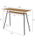 Schreibtisch easyHome LV1, 75cm (H), 100x40cm (BxT), rechteckig, walnuss / schwarz
