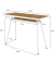 Schreibtisch easyHome LV1, 75cm (H), 100x40cm (BxT), rechteckig, walnuss / weiß
