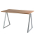 Schreibtisch easyHome LV9, 74cm (H), 110x60cm (BxT), rechteckig, walnuss / grau