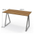 Schreibtisch easyHome LV9, 74cm (H), 110x60cm (BxT), rechteckig, walnuss / grau