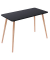 Schreibtisch easyHome HOP, 75cm (H), 114x60cm (BxT), rechteckig, schwarz / buche
