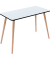 Schreibtisch easyHome HOP, 75cm (H), 114x60cm (BxT), rechteckig, weiß / buche