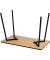 Schreibtisch easyHome HOPM, 75cm (H), 100x50cm (BxT), rechteckig, buche / schwarz
