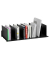 Buchstütze EO4932 schwarz 858 x 323 x 233 mm für 9 Fächer