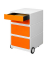 Rollcontainer EasyBox EBGHPH.05 Kunststoff orange/weiß, 4 normale Schubladen