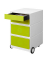 Rollcontainer EasyBox EBGHPH.08 Kunststoff grün/weiß, 4 normale Schubladen