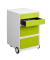 Rollcontainer EasyBox EBGHPH.08 Kunststoff grün/weiß, 4 normale Schubladen