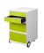 Rollcontainer EasyBox EBGHPH.08 Kunststoff grün/weiß, 4 normale Schubladen