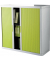 Aktenschrank easy Office E1CT0005300042, Kunststoff/Stahl abschließbar, 2 OH, 110 x 104 x 41,5 cm, grün/weiß