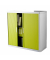 Aktenschrank easyOffice E1CT0003500042, abschlie&szlig;bar, 2 OH, gr&uuml;n/wei&szlig;, 110x104x41,5cm (BxHxT)